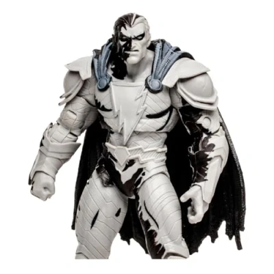 Image of McFarlane Toys, DC 7 inch Black Adam (Line Art Variant) Action Figure with 22 Moving Parts, Collectible Stand Base, Comic and Unique Character Card Ages 12+