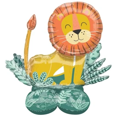Image of amscan 4294011 Airloonz: Get Wild Lion Foil Balloon P70 (45&quot;/114Cmx 43&quot;/109Cm)