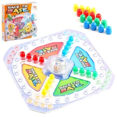Image of The Magic Toy Shop Board Game Race To Base Pop A Dice Family Kids Fun Party Toys Children Travel Ludo Indoor Traditional Classic Xmas Gift 2 4 Players