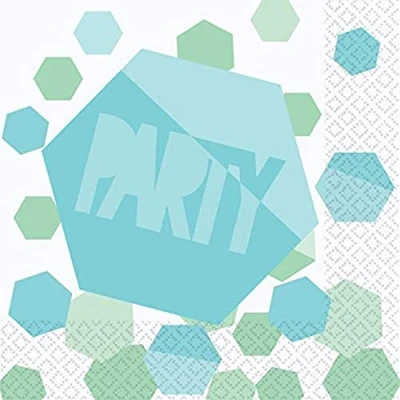 Image of (PKT) 16 Pk Shimmering Party Luncheon Napkins 33cm