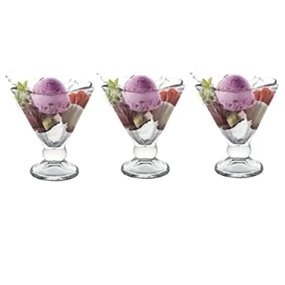 Image of Royal Cuisine Cocktail Glasses Ice Cream Glass Bowl, Bowls Floral Dessert Fruit Crystal Appetizer Pudding Cups