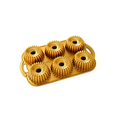 Image of Nordic Ware Bundt Tin Brilliance Gold 6 Pieces
