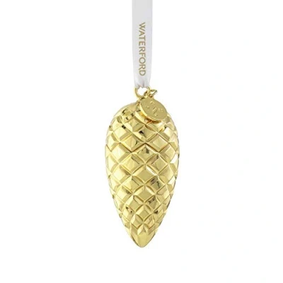 Image of Christmas Fir Cone Golden Ornament, Gold