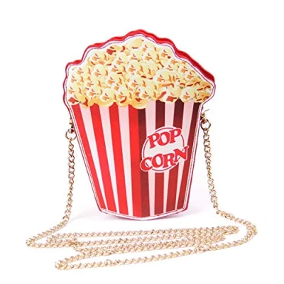 Image of LUI SUI Girls PU Leather Purse Popcorn Cute Small Shoulder Bag Personality Mini
