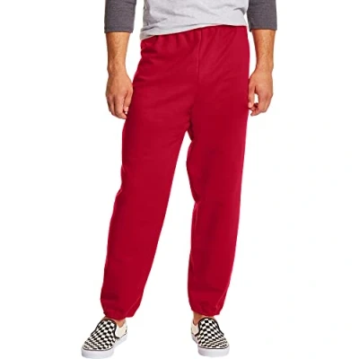 Image of Hanes Men&#039;s EcoSmart Fleece Sweatpant, Deep Red, M