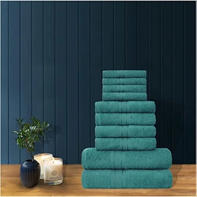 Image of GC GAVENO CAVAILIA Luxury Highly Absorbent Bath Sheet Set, 100% Egyptian Cotton Soft &amp; Cosy Towels Sets, Toronto, Teal