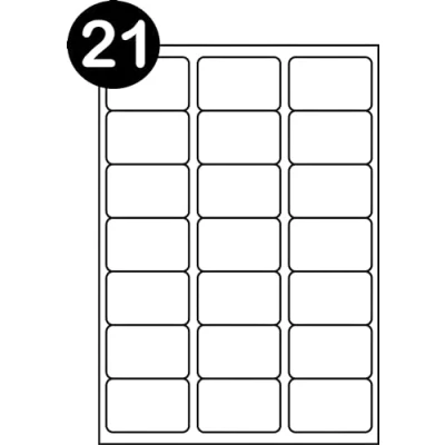 Image of Double Dragon, A4 Self Adhesive Address Labels Sticker Paper, 21 Per Sheet, 100 Sheets, 63.5 x 38.1mm, 2100 Labels. for Laser Printing, Inkjet Pen/Pencil/Marker Hand Writing