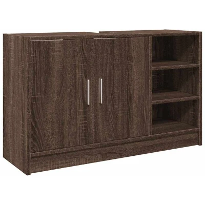 Image of vidaXL Sink Cabinet Brown Oak 90x29x55 cm Engineered Wood