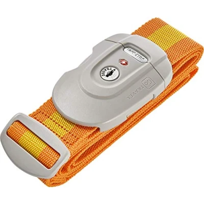 Image of Go Travel Lock TSA Accepted Robust Tamper Proof Luggage Strap 2 Keys (Ref 343) (Orange)