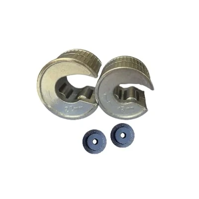Image of Plumbflex Trade Quality Cooper Pipe Cutter auto Tube Cutter, Plumbing Spare Blade Included (15mm &amp; 22mm Set)