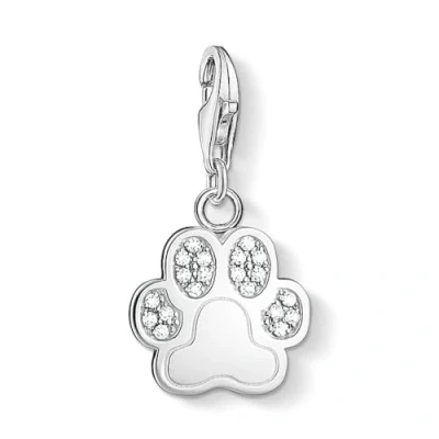 Image of Thomas Sabo Women Charm Pendant Paw Club 925 Sterling Silver 1339 051 14