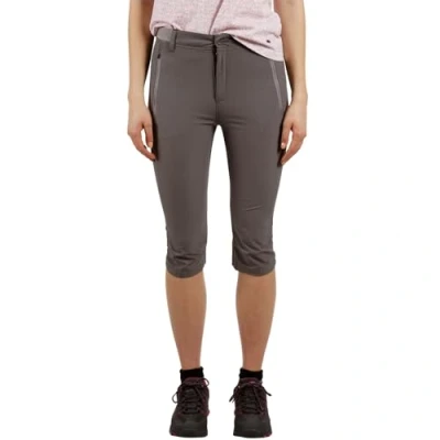 Image of Trespass Womens Trousers 3/4 Length 2 Zipped Pockets Quick Dry Stretch Grateful Storm Grey