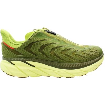 Image of Hoka One Project Clifton Mens Green Trainers material_Synthetic Size UK 7