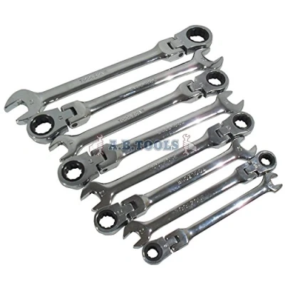 Image of Toolzone 8 Piece Metric Flex Ratchet Combi Wrench