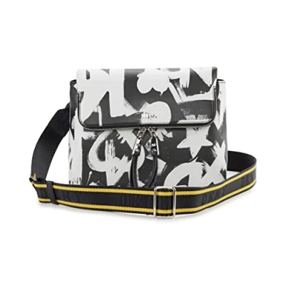Image of DKNY Women&#039;s R23ent97 whb medium Crossbody, Wht/Black, M