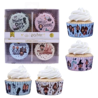 Image of PME Harry Potter Foil Lined Cupcake Cases, Pack of 60, Charms