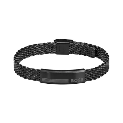 Image of Boss Mesh Alen Black IP Bracelet