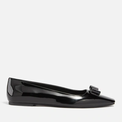 Image of Ferregamo Women&#039;s Anz 1 Patent Leather Ballet Flats UK 5