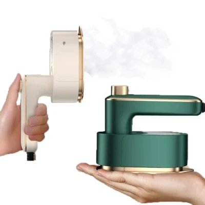 Image of BSLVWG Mini Handheld Clothes Steamer,No Ironing Board Needed,30 Second Fast Heat up,50ml Detachable Water Tank,Garment Fabric Wrinkles Remover,Travel Iron,Garment Steamer for Home Travel (Green)