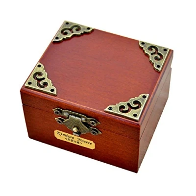 Image of Youtang(TM Retro Wooden 18 note Wind up Musical Box Mini Size Music Box,Musical Toys,Tune:Carrying You from Castle in the Sky