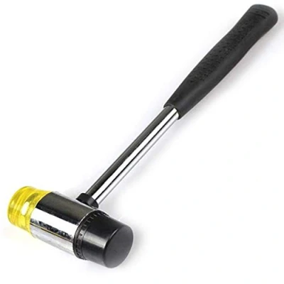 Image of AOTISBAO Rubber Mallet Non Marking Hammer Steel Pipe with Slip Handle for DIY Projects Crafts Woodworking and Flooring Installation