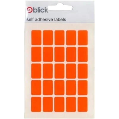 Image of Blick Labels, Orange, Self Adhesive Stickers, Rectangular, 12mm x 18mm, 175 for Home, Office, Family, School, Holiday Calendar Organising, Planner, Rewards Chart, Colour Coding