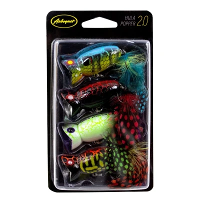 Image of Arbogast Hula Popper 2.0 4 Pack Predator fishing combo