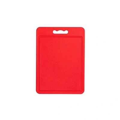 Image of Chef Aid Red Plastic Chopping Board, 35x25cm, Non slip, Dishwasher Safe