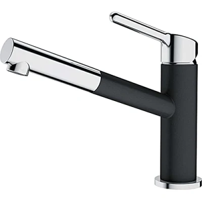 Image of Franke 115.0623.057 Orbit pull out chrome/onyx Tap for kitchen sinks spout 115.0623, Small