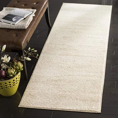 Image of SAFAVIEH Modern Ombre Rug for Living Room, Dining Bedroom Adirondack Collection, Short Pile, in Champagne and Cream, 76 X 244 cm