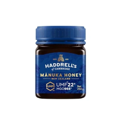 Image of Haddrell&#039;s of Cambridge Manuka Honey UMF 22+/MGO 970+ Natural Premium New Zealand 250 Grams