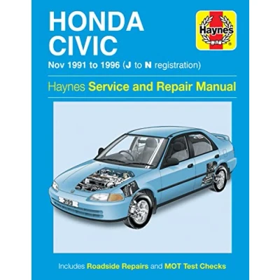 Image of Honda Civic (Nov 91 96) Haynes Repair Manual (Paperback)