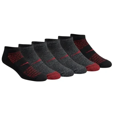 Image of Saucony Men&#039;s Multi Pack Mesh Ventilating Comfort Fit Performance No Show Socks, Black Fashion Repreve (6 Pairs), Large