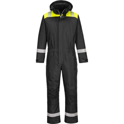Image of Portwest PW3 Winter Coverall Black/Yellow Large
