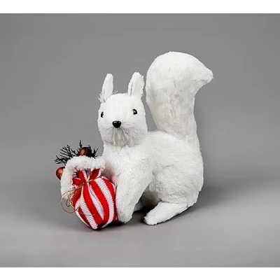Image of SHATCHI 22cm Squirrel Figure Christmas Tabletop Centrepiece Showpieces Home Art &amp; Craft Xmas Party Window Décor