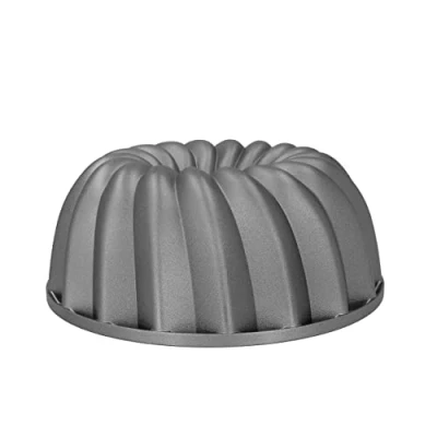 Image of MasterClass 24cm Decorative Cake Tin, Non Stick and Anti Scratch Cast Aluminium Pan, Swirl Design Mould, Durable Lightweight, Grey