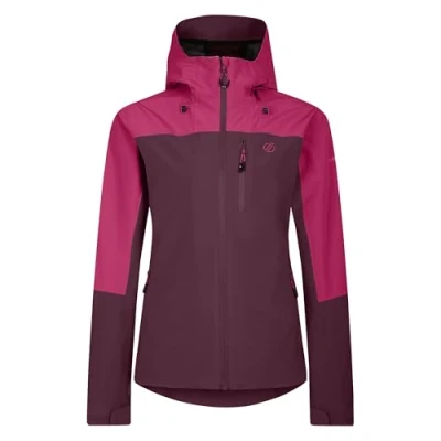 Image of Dare 2b Women&#039;s Water repellent Mountain Series Waterproof Jacket Fig Berry Pink, Size: 16