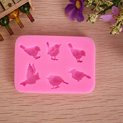 Image of Silicone molds for 6 Bird Shaped Cakes with Shape Chocolate Mold DIY Baking 1PC