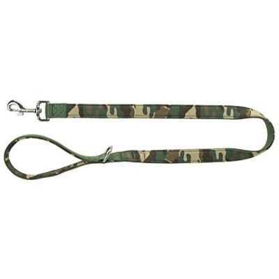 Image of TRIXIE Premium Dog Lead L XL, 1.00 m 25 mm in Camouflage/Forest Green Sturdy with Practical Hand Loop for Large to Very Dogs 1987323