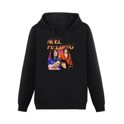 Image of TAN YA XUE Noel Fielding Homage Unisex Sweatshirts Graphic Pullover Mens Black Printed Hoodies XL