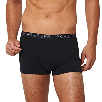 Image of Schiesser Men&#039;s 3er Pack Boxer Shorts, Black, S (Pack of 3)