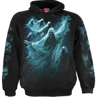 Image of Spiral Ghost Skull Hoody Black XXL