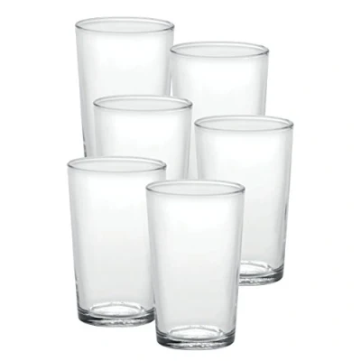 Image of Duralex Made in France Unie Glass Tumbler (Set of 6) 19.75 oz Clear