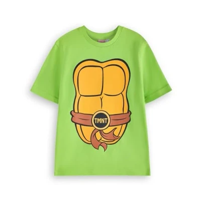 Image of TEENAGE MUTANT NINJA Turtles Men&#039;s Green Graphic Tee TMNT Short Sleeved T Shirt for Adults Retro Cartoon Apparel Him Donatello, Raphael, Leo &amp; Mikey Cosplay Costume Gift Idea