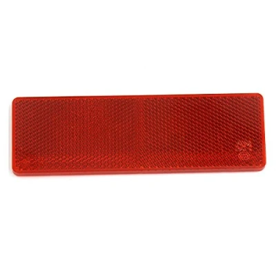Image of sourcing map Red Sticky Back Rectangular Reflective Warning Plate w/o Holes