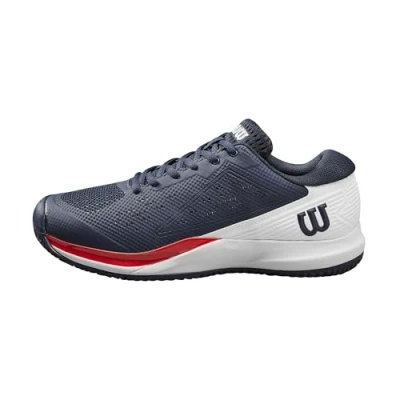 Image of Wilson Rush Pro Ace Tennis Shoe, Men&#039;s, Size 7, Navy Blazer/White/Infrared
