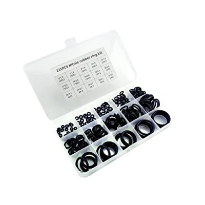 Image of 225PCS O Ring Gasket kit Rubber Washer Seals Assortment Set Electrical for Plumbing Seal &amp; Auto Quick Repair (225)