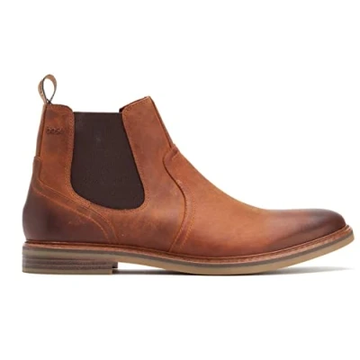 Image of Base London RAMPTON PULL UP Tan Men&#039;s Chelsea Boots UK 10