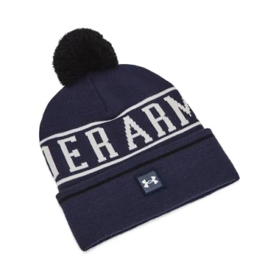 Image of Under Armour 1386634 410 OSFM M Halftime Pom Beanie MDN OSFM, Mdn, One Size