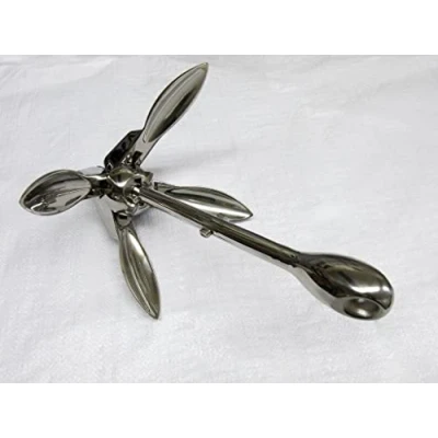 Image of Stainless Steel Folding Grapnel Anchor 2.5KG (Marine River Boat Fishing Secure)
